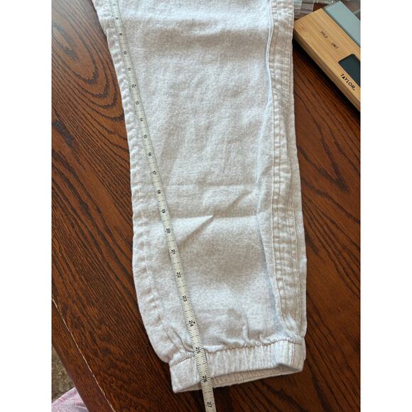 Athleta Cabo Linen Jogger Micro Cheetah Abalone Grey White Size 12 - Picture 7 of 7